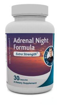 Adrenal Night Formula - All Natural Sleep Aid to Fight Adrenal Fatigue & Stress - NO Melatonin or Valarian Root - Non Habit Forming - Best Selling Dr. Berg Product - Guaranteed