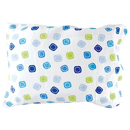 Luvable Friends Infant Pillow Case, Traditional Blue Print