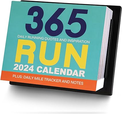 2024 Desk Calendar - Motivational Calendar, Running Gear, Daily Calendar for Runners, Inspirational Desk Calendar 2024, Jan 2024 - Dec 2024, 5’’×6’’, Daily Running Quotes and Inspiration for Runners