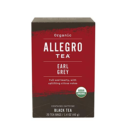 Allegro Tea, Organic Earl Grey Tea Bags, 20 ct