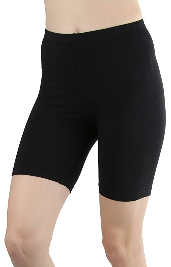 ToBeInStyle Women's Cotton-Spandex Blend 15" Outseam Shorts