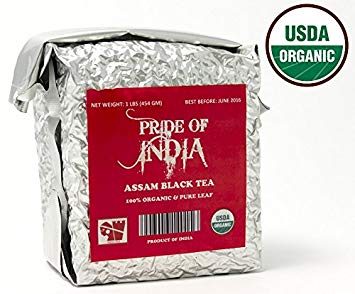 Pride Of India - Organic Assam Breakfast Black Tea, Half Pound Leaf Tea