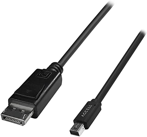 Accell mDP to DP 1.4 - VESA-Certified Mini DisplayPort to DisplayPort 1.4 Cable - 7 Feet, Hbr3, 8K @60Hz, 4K UHD @240Hz