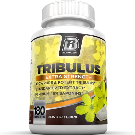 BRI Nutrition Tribulus Terrestris - 180 Count 45 Steroidal Saponins 40 Protodioscin - Highest Purity On The Market - 1500mg Maximum Strength Bulgarian Tribulus - 90 Day Supply