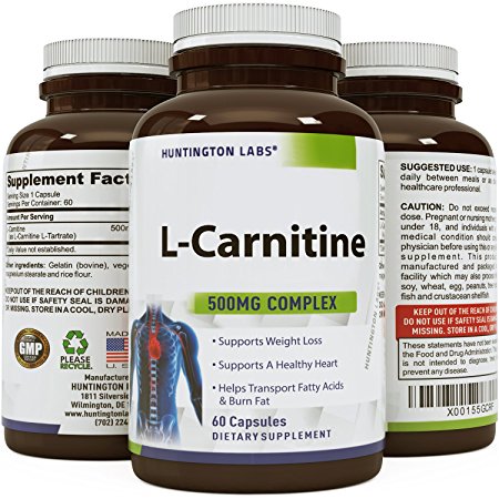 Premium L Carnitine Tartrate 500 Mg Supplement for Men and Women - Powerful Antioxidant to Increase Athletic Performance - Promotes Weight Loss & Burns Fat- Boost Memory & Increase Energy