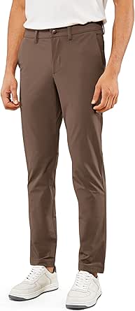 CRZ YOGA Men's Stretch Golf Pants - 31"/33"/35" Slim Fit Stretch Waterproof Outdoor Thick Golf Work Pant with Pockets