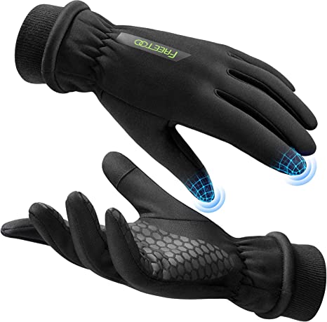 FREETOO Winter Gloves for Women, 2022 Stylish Double Locking Thermal Running Gloves, Warm Waterproof Touchscreen Driving Gloves