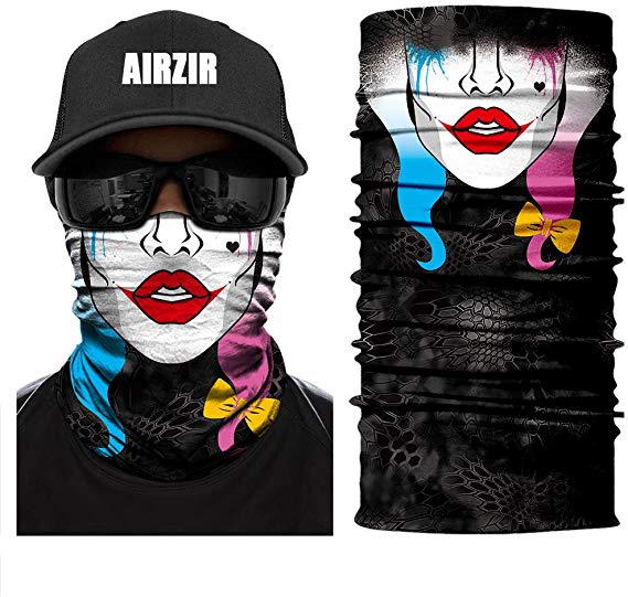 Airzir Outdoor Face Mask, Breathable Seamless Tube Dust-proof Windproof UV Protection Motorcycle Bicycle ATV Face Mask for Motorcycling Cycling Hiking Camping Climbing Fishing Hunting(Face-971)