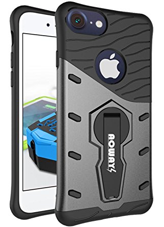 iPhone 7 Case, Aoways Air Cushioned Corners / Hybrid Dual Layer with 360 Rotating Kickstand Protective Case Cover for Apple iPhone 7 4.7" (2016) ,Black