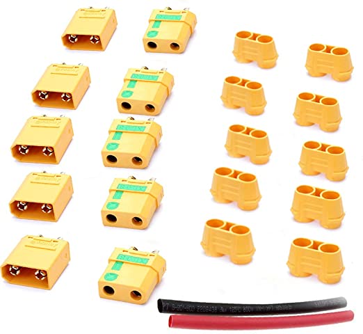 5pairs Anti-Spark Amass XT90-S Connector Male Female FPV Drone Battery Connector