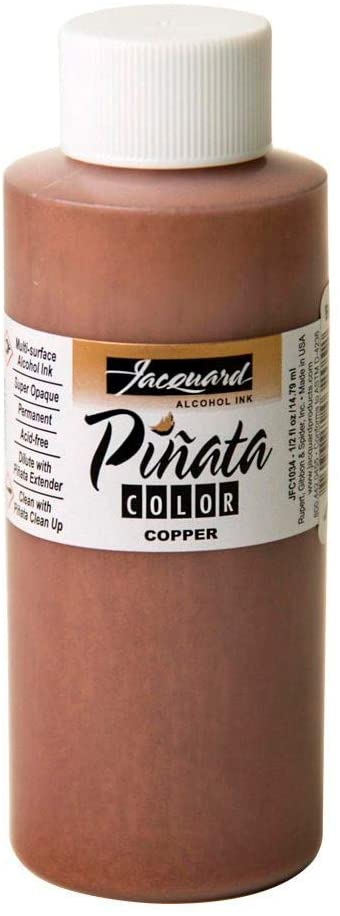 Pinata Metallic Copper Alcohol Ink That by Jacquard, Professional and Versatile Ink That Produces Color-Saturated and Acid-Free Results, 4 Fluid Ounces, Made in The USA