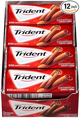 Trident Sugar Free Gum (Cinnamon, 18-Piece, 12-Pack)