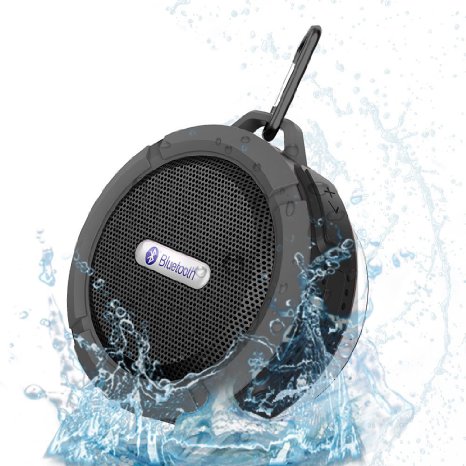 Ecandy Waterproof Bluetooth Shower Speakers with Dedicated Removable Suction Cup 5W Strong Drive Powerful Sound with build in Microphone Ultra-Portable Ideal for Outdoor Compatible for iPhone 6 plus 6 5s5c5 4s4Samsung Galaxy S5 S4 S3 Note 4 Note 3 Note 2 HTC LG Sony and most cell phonesMP3 players PDAs and Any other Bluetooth Devices