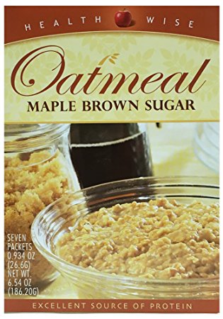 HealthWise Oatmeal Maple Brown Sugar, (7 packets of 0.934 oz., net 6.54 oz.)