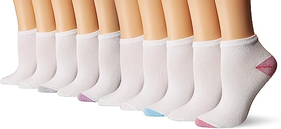 Gildan Flat Knit Low Cut Socks, 10 Pairs