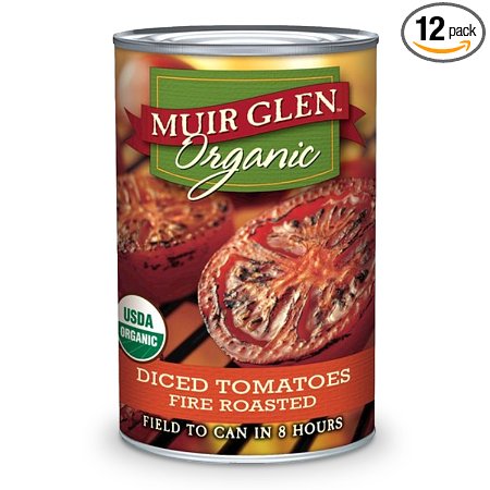 Muir Glen Organic Diced Tomatoes, Fire Roasted, 14.5 oz, 12 Pack