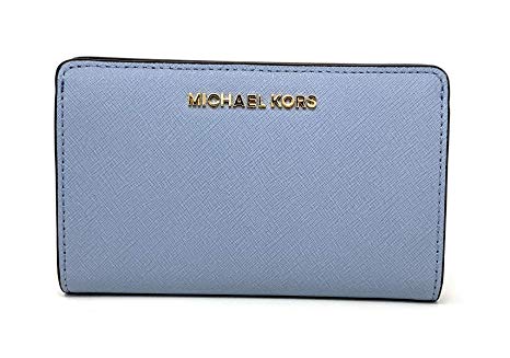 Michael Kors Jet Set Travel Slim Bifold Saffinao Leather Wallet