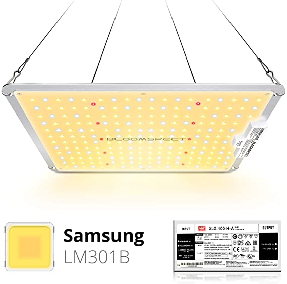 BLOOMSPECT SS1000 LED Grow Light, Sunlike Full Spectrum LED Plant Growing Lamps with LM301B Diodes & MeanWell Driver for Indoor Plants Veg & Bloom, for 2x2 ft Grow Tent