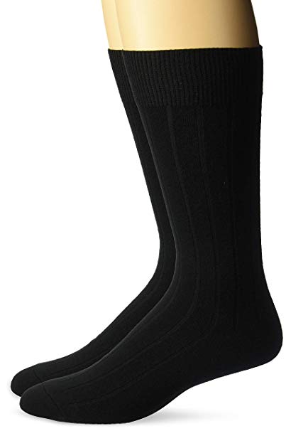 BUTTONED DOWN Men's 2-Pack Merino Wool Dress Socks