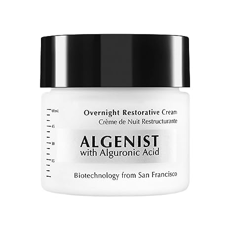 Algenist Overnight Restorative Cream - PM Facial Treatment with Watermelon & Apple Extract - Non-Comedogenic & Hypoallergenic Skincare (60ml / 2oz)