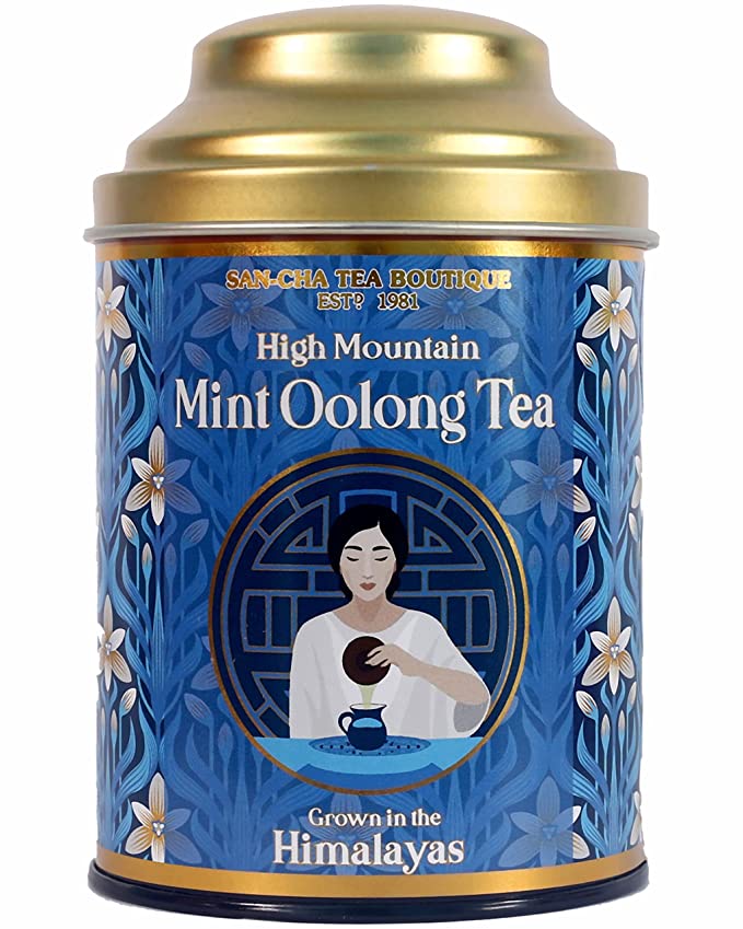 Sancha Tea Boutique| Mint Oolong Tea| High Mountain Oolong Tea| 100% Natural Slimming Tea|150 Cups+|Himalayan Tea| Herbal Tea for PCOS & PCOD