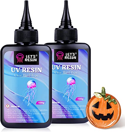 LET'S RESIN UV Resin,200g Crystal Clear Ultraviolet Epoxy Resin, Quick-Curing&Low Shrinkage UV Resin Kit for Crafts, Jewelry Making, Coating&Casting(Hard Type 2.0)