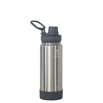 Takeya 51061 Actives Insulated Stainless Steel Bottle w/Spout Lid, 18 oz,