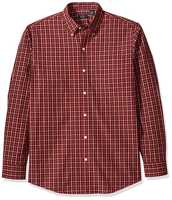 Arrow 1851 Men's Long Sleeve Plaid Hamilton Shirt