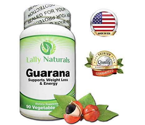 Pure Guarana Seed Extract 1000 mg - Amazon Rainforest Increases Stamina Natural Caffeine Helps You Stay Alert - Slow Release Caffeine Pills Weight Loss - 90 Vegetable Tablets