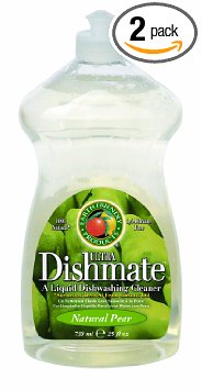 Earth Friendly Products Dishmate, Dishwashing Liquid, Natural Pear, 25-Ounce (Pack of 2)