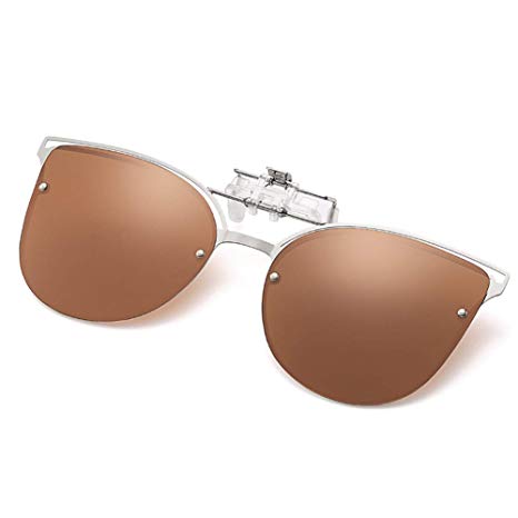 Polarized Clip-on Sunglasses Anti-Glare UV400 Protection Cateye Sunglasses