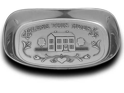 Wilton Armetale 'Bless This House' Bread Serving Tray, 6.5-Inch-by-9.25-Inch