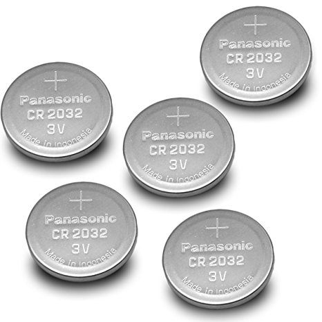 Panasonic (5PCS) - CR2032 3V Lithium Coin Cell Battery