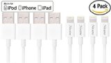 4 Pack Necano 3ft USB Sync Data and Charging Cable Cord Wire Suitable for Iphone 6 Iphone 6 Plus Iphone 5 5c 5s Ipad 4 Mini Air Ipod Nano 7 Ipod Touch 5 3ft White