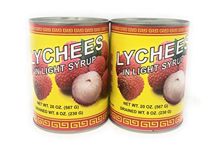 Asuka Lychees in light syrup 20oz, 2 Pack