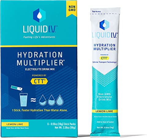 Liquid I.V. Hydration Multiplier, Electrolyte Drink Mix (Lemon Lime, 6 Count)
