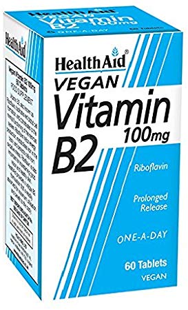 HealthAid Vitamin B2 (Riboflavin) 100mg - Prolong Release - 60 Tablets