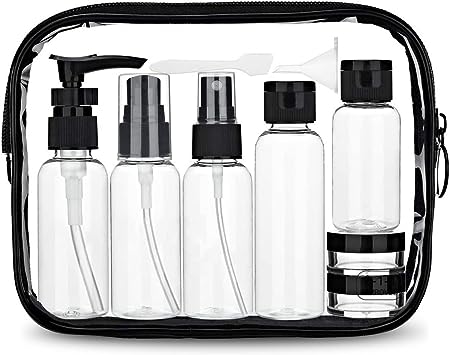 Travel Bottles Containers & Travel Size Toiletries Accessories Bottles with Toiletry Bag for Liquids Leak-Proof & TSA Approved Carry-on for Airplane
