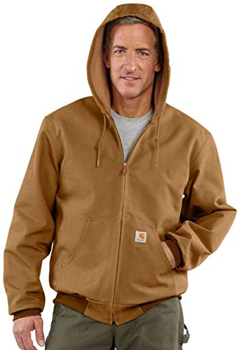 Carhartt Men's Big & Tall Thermal-Lined Duck Active Hoodie Jacket J131