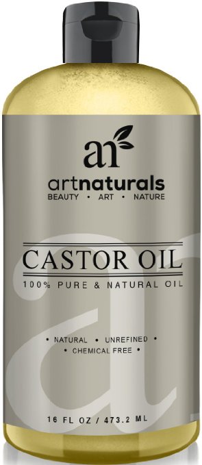 Art Naturals 100% Pure Castor Oil 16 oz - Best Massage Oil & Moisturizer for Hair and Skin