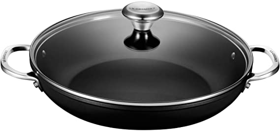 Le Creuset TNS8100-30 Toughened NonStick Shallow Casserole/Braiser with Lid, 4-Quart