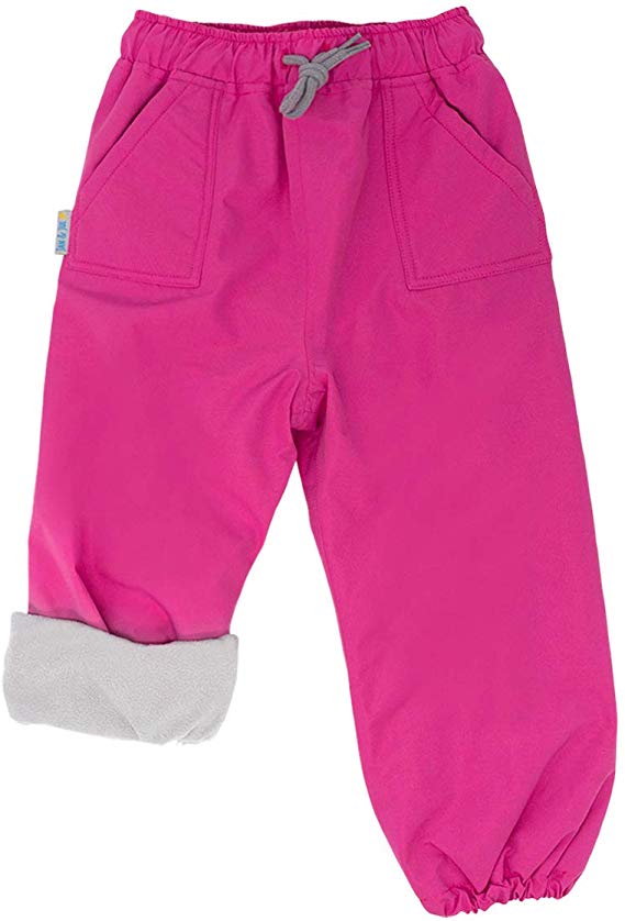 JAN & JUL Kids' Rain or Snow Pants, Water-Proof Cozy-Dry Fleece-Lined for Girls Boys Toddlers