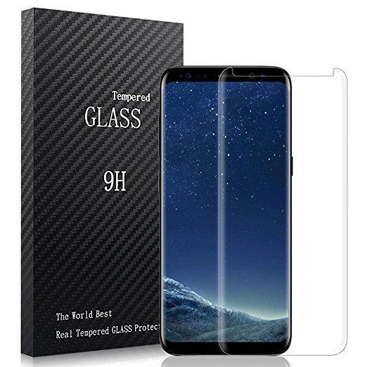 Samsung Galaxy S8 Screen Protector,Airsspu Tempered Glass 3D Touch Compatible,9H Hardness,Bubble (1Pack)