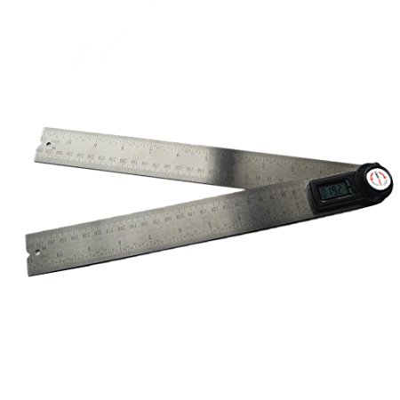 GemRed 82305 Digital Angle Finder (300mm Stainless Steel Ruler with V Notch)