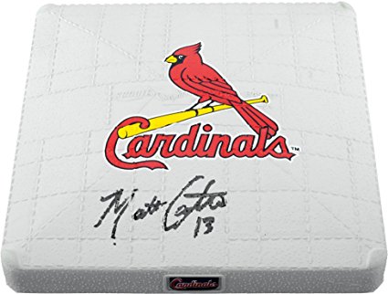 Matt Carpenter St. Louis Cardinals Autographed Mini Base - MLB Autographed Game Used Bases