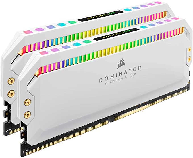 CORSAIR Dominator Platinum RGB 32GB (2x16GB) DDR4 3200 (PC4-25600) C16 1.35V Desktop Memory - White