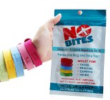 NoBite All Natural Mosquito Repellent Bracelets - 5 Pack - No Deet - Long Lasting - Money Back Guarantee