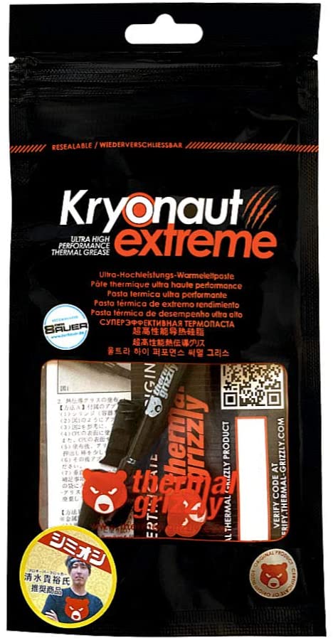 Thermal Grizzly Kryonaut Extreme Thermal Paste, 2g