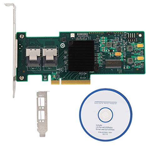SFF8087 PCI-E X8 Array Card 8-Port 6Gbps Mini-SAS Host Controller Card for 9240-8i LSI SAS2008 Controller, Support SSP/SMP/STPt/SATA Protocols