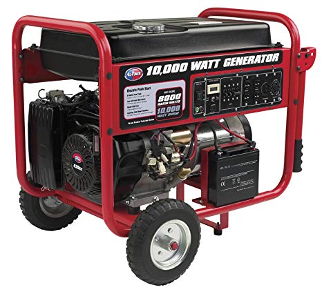 All Power America APGG10000, 10000W Watt Generator with Electric Start, Portable Gas Generator for Home Use Emergency Power Backup, RV Standby, Storm Hurricane Damage Restoration Power Backup, EPA Certified